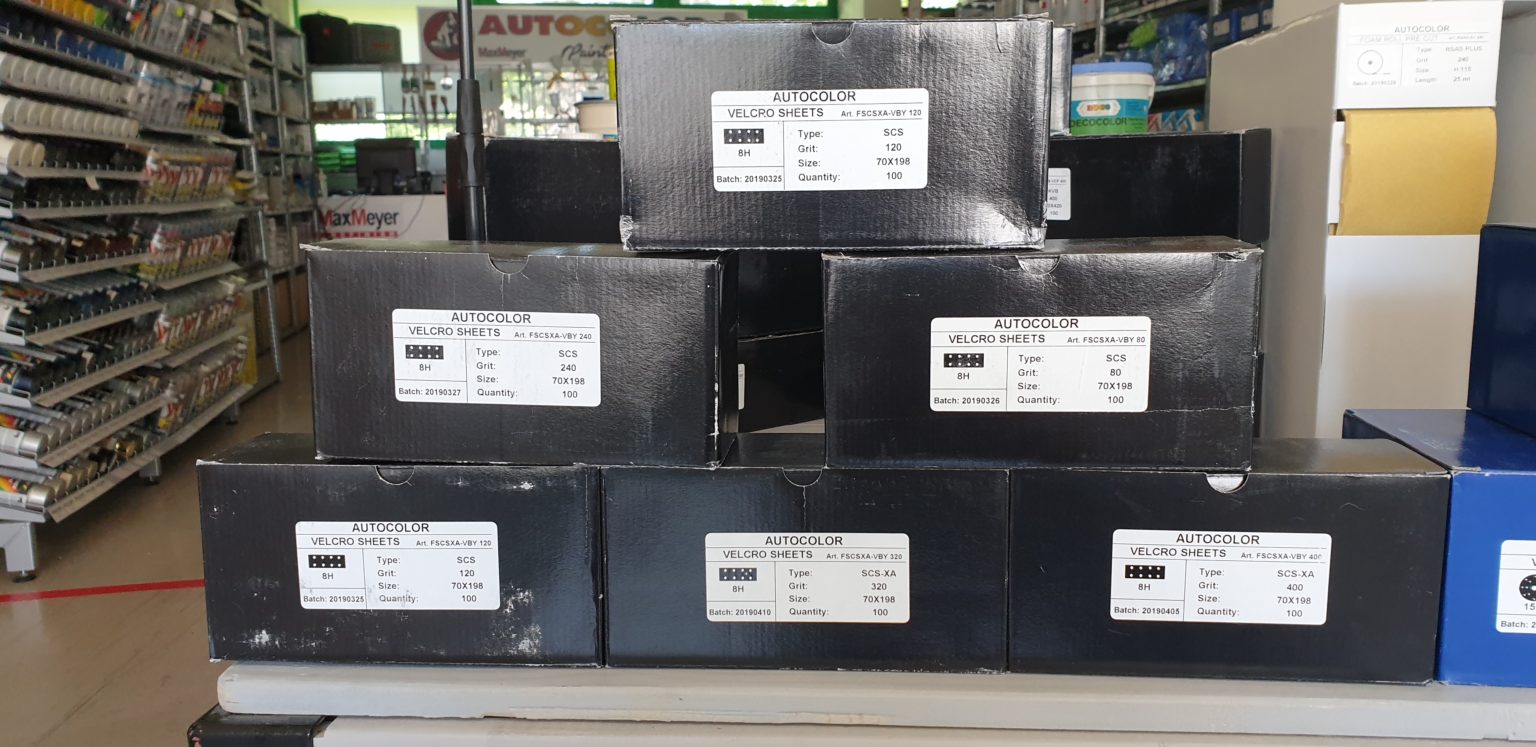 Cartons de papiers abrasifs Autocolor