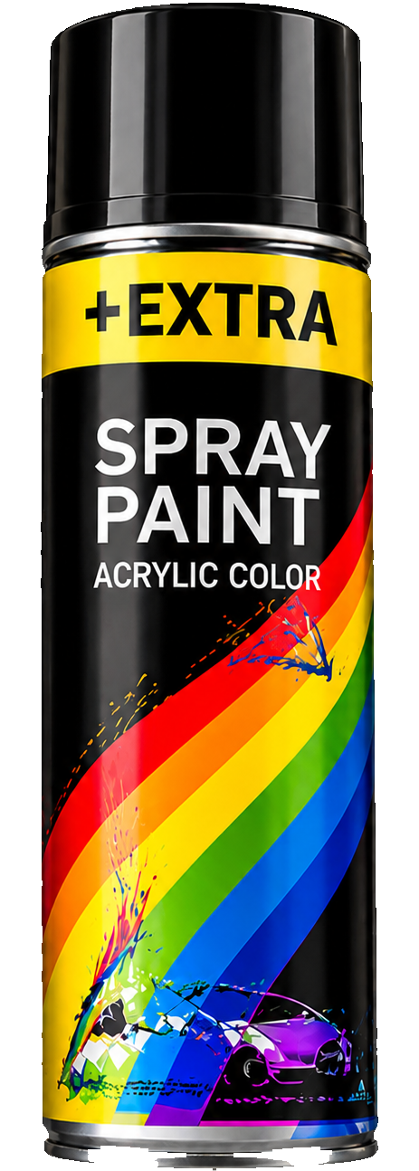Aérosol +Extra Spray Paint noir